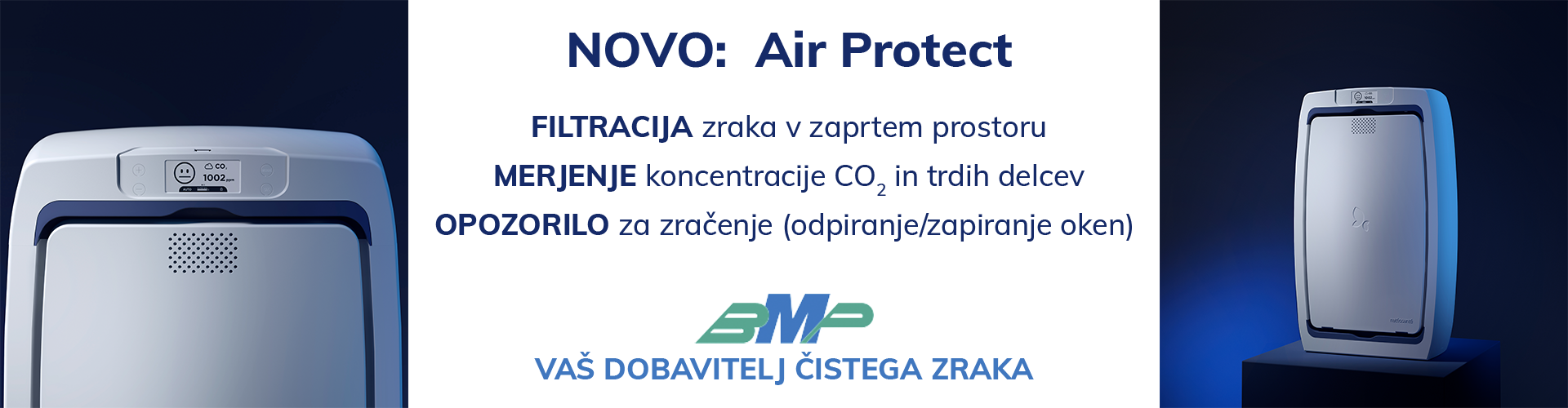 Air Protect naprava za čiščenje zraka in merjenje CO2