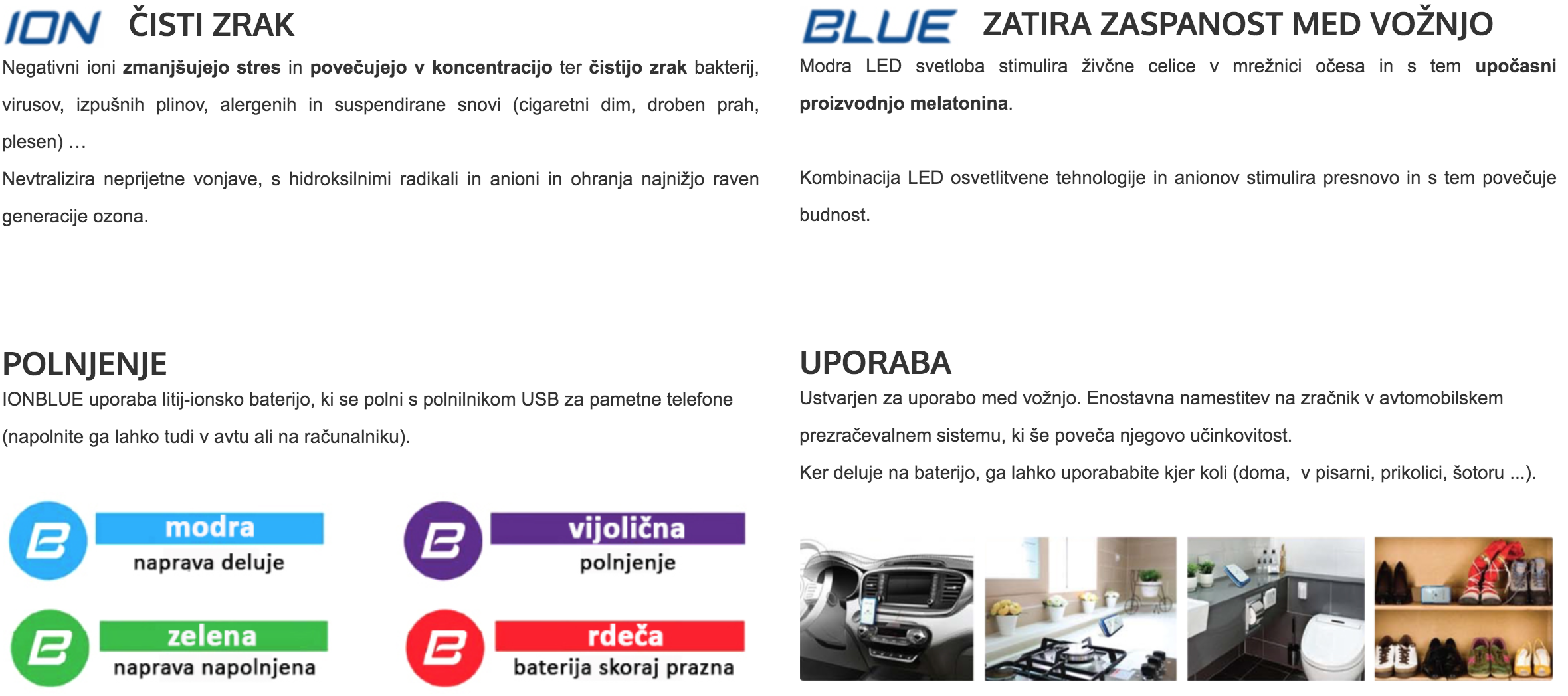 IONBLUE: čisti zrak in zatira zaspanost